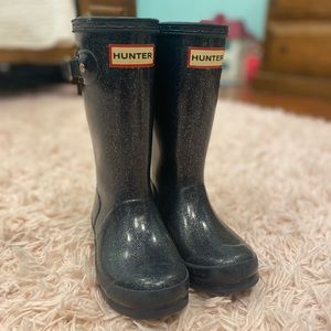 Navy Glitter Hunter Boots